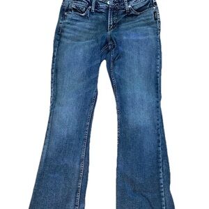 Silver Jeans Suki Bootcut 28x33 Women’s Distressed Thick Stitched